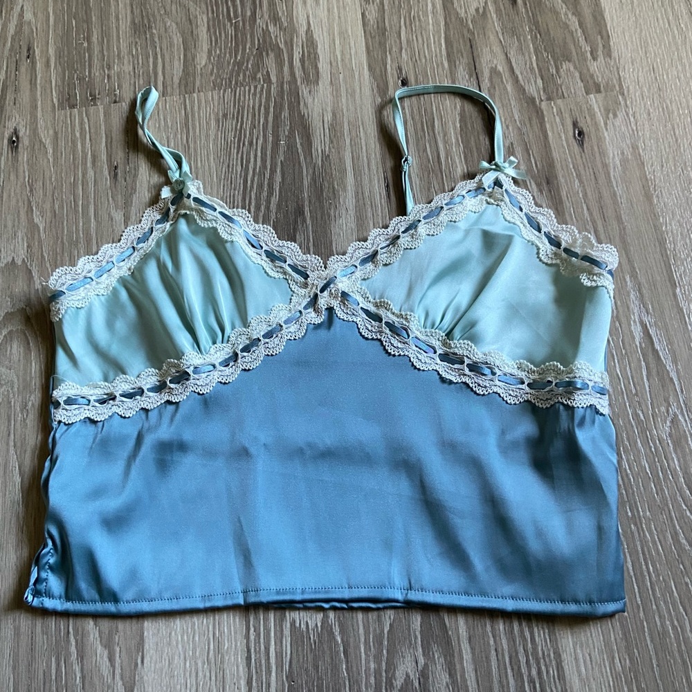 Urban Outfitters Silk Blue Top